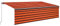 vidaXL Gelenkarmmarkise Einziehbar mit Jalousie Markise Sonnenmarkise Balkonmarkise Sonnenschutz Sichtschutz Terrasse Balkon Garten 5x3m Orange Braun