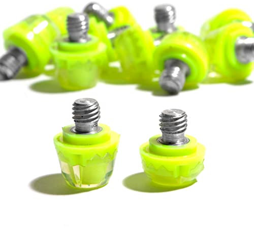 STUDIAMONDS Gummistollen für Fußballschuhe - 12 Fußballstollen Standardgewinde-TPU Studs (Fluoreszierendes Gelb)