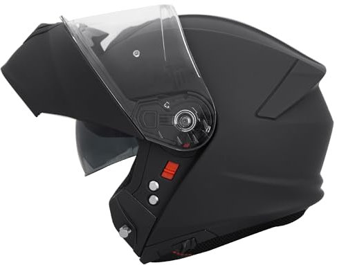Zorax Safari Matt Black L (59-60cm) Double Visor Full Face Motorcycle Motorbike Helmet ECE 2206 Approved