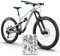unleazhed Bike Protection BP01 S Frame Undercover MATT | Rahmenschutzfolie für Mountainbikes | Made in Germany | 10 -teiliges Rahmenschutz-Set | extrem reißfest