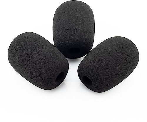 LEFXMOPHY WindScreen RK412WS - Filtro anti-pop per microfono a collo di cigno Shure MX412, MX418, MX405, MX410, MX415, MX412, confezione da 3 pezzi