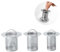 3pcs Shower Drain Hair Catchers, Stainless Steel Bathroom Sink Drain Strainer 3 Sizes Bathtub Drain Strainers Deep Reliable Hair Filter Stopper Bath Tub Drain Protector for Kitchen & Bathroom