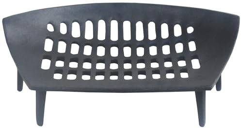 16 Iron Fire Grate Heavy Duty Conventional Large Cast Iron Sturdy Fireplace Accessory Fire Coal Log Grate Metal Black Log & Coal Burner Fireback