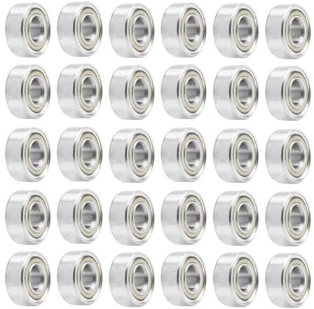 Saipor 30Pcs 693ZZ Ball Bearings, High Speed Silent Small Bearing Deep Groove Double Shield Bearing Miniature Carbon Steel Bearings (3mm x 8mm x 4 mm)