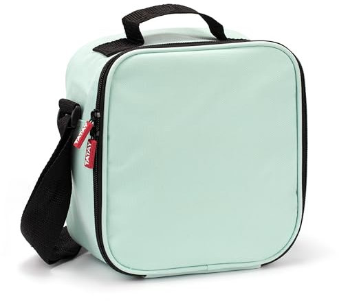 Tatay Bolsa Termica Porta Alimentos Impermeable - Urban Food Casual Glass 3,5L | 2 Tapers de Cristal 0,57L | Triple Capa Aislante | Cuerpo Semirrígido | Bolsillo Interior | 22x12x21,5cm, Verde Menta
