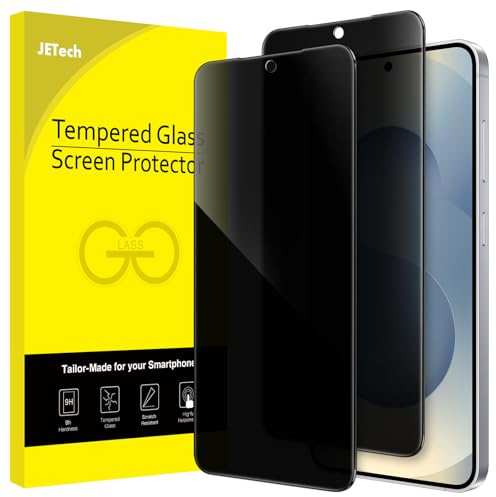 JETech Privacy Pellicola Protettiva per Samsung Galaxy S25 5G, Anti-Spy Vetro Temperato Film, Compatibile con ID Impronte Digitali, Pacco da 2