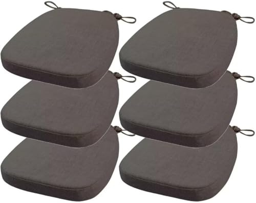 Matstolsdyna med band Soft Comfort Square/Round stolsdynor för inomhus/matrum/köksstolar Sätesdyna Stolskudde Stolskudde Sätesdyna med band Tufted Chair Cushion Pad(H1,6PCS_43X42X33CM(3CM DICKE))