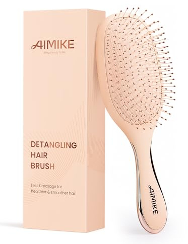 AIMIKE Cepillo Pelo Antitirones, Cepillo Pelo Antirotura con Cerdas Suaves, Peine Antitirones Desenredante sin Dolor, Ideal para Cabello Fino o Sensible, Mujeres y Niños, para Cabello Seco o Húmedo