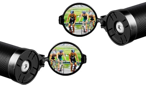 Homieway Specchietto Retrovisore Bicicletta,2 Pezzi Specchietto Bici, 360 ° Regolabile Specchietti Bici, Mini Specchietti bicicletta, Manubrio Specchieo per Corsa,Mountain bike (14.8-20mm）