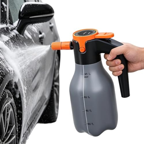 Nebulizzatore elettrico per schiuma per lavaggio auto, dispenser di bottiglia portatile ricaricabile da 2 l, nebulizzatore di schiuma per lavaggio auto, per esterni e interni, giardino, prato