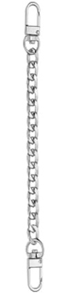 YUSUZH 2 delar ersättning för kedja för väska, axelremstillbehör, handgjorda avtagbara remmar, 20 cm för damväskor (silver)