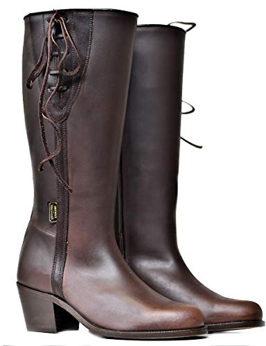 Bota clásica Ancho Especial caña Ancha Piel marrón Cordones Valverde del Camino (40 EU)