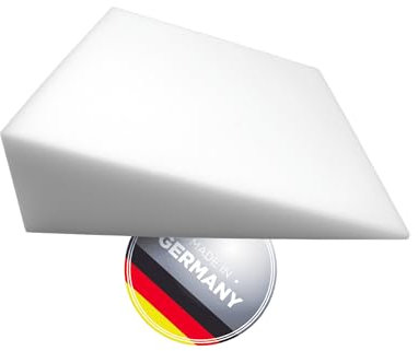 saarschaum• Keilkissen • Reflux Kissen • Matratzenkeil für Bett und Sofa • Schlaferhöhung gegen Rücken- und Nackenschmerzen B:120xL:50xH:15 (weiß)