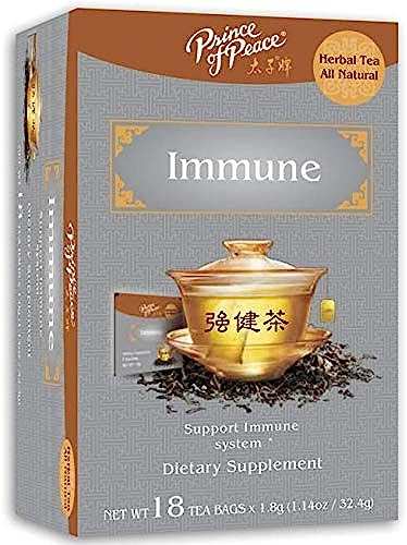 Prince of Peace Immune Tea, 18 Tea Bags Herbal Tea Bags Prince of Peace Tea Immune Support Tea Tea for Cold & Flu Season Traditional Medicinal Tea (1 Pack)