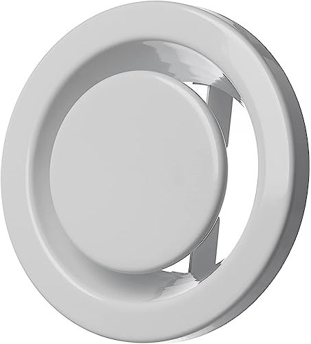 Ø 100mm / 4 inch White Metal Diffuser with Clamp Springs - Exhaust Air Valve - Ventilation Cover