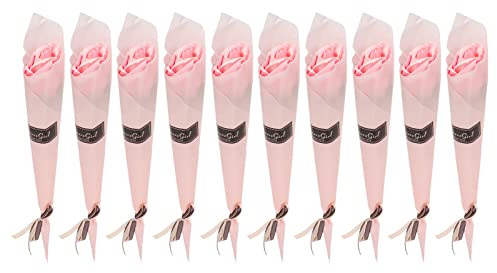 HEEPDD Bouquet de Roses en Savon Parfumé, 10 Pièces, Fleurs Artificielles Décoratives pour Bain, Maison, Hôtel, Spa, Mariage, Anniversaire