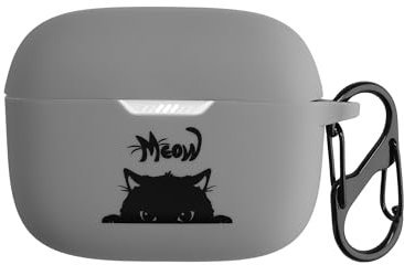 kwmobile Hülle kompatibel mit JBL Tune 230 NC TWS / T230NC / T235NC Hülle - Silikon Kopfhörer Schutzhülle Case Cover Grau Schwarz