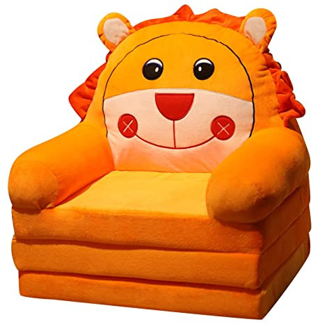 OBiQuzz Aloe Kissen Kinder Rückenlehne Sessel 2 in 1 faltbares Kindersofa niedliches faules Sofa Kinder aufklappbares Schlafsofa für Wohnzimmer Schlafzimmer ohne Liner Filler Weiße (Yellow, One Size)