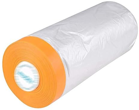 Rollo de película enmascaramiento previamente aplicado para una fácil pintura en aerosol, hojas polvo plástico autoadhesivas muebles, piso, pared, gabinete y renovación cobertura automóviles