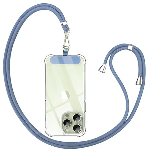Anfire Chaîne universelle pour téléphone portable pour tous les smartphones, bandoulière pour téléphone portable avec coussin, chaîne de téléphone portable pour le plein air, les voyages, en