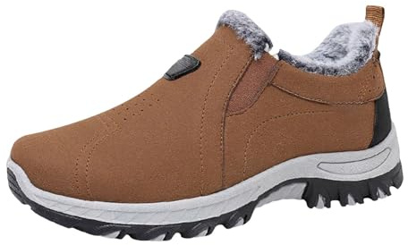 Zapatillas de correr para hombre, forradas, zapatos de invierno para hombre, sin cordones, cálidas, zapatillas de senderismo, zapatillas deportivas ligeras, zapatos de montaña ligeros, zapatos cómodos
