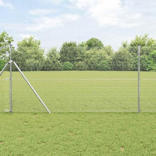 zylophax Pali per recinzione in acciaio verniciato a polvere, 1000 x 3,2 x 140 cm, resistente alle intemperie, elemento per recinzione, recinzione, terrazza e giardino anteriore, con kit di montaggio