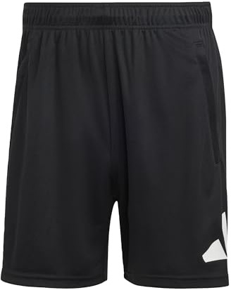 adidas Men's Train Essentials Logo Training Shorts, Black/White, XL 7 inch