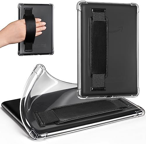 CoBak Clear Hülle für Kindle Paperwhite - 6,8 den Kindle Paperwhite 11. Generation 2021 und Signature Edition (Modell Nr. M2L3EK/ M2L4EK), Leichte Kratzfeste Weich (Schwarz Band)