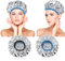 Lot de 2 bonnets de douche épais et réutilisables en feuille d'aluminium pour traitement à l'huile chaude pour teinture des cheveux à domicile et salon