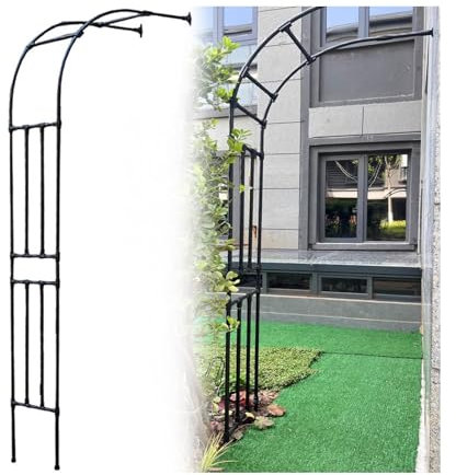 O·Lankeji Rosenbogen Halbrund, Gartenbogen Metall für Kletterpflanzen, Metall Halbbögen Torbogen Garten, Rosenbogen Metall, Rosenbögen 120CM 150CM 180CM 220CM 240CM 260CM 300CM(150x240cm/4.9x7.9ft)
