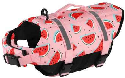Doglay Dog Life Jacket, Dog Life Vest for Swimming Boating, Adjustable Puppy Life Jacket with Reflective Stripes, Superior Buoyancy Pet Swimming Vest for Small Medium and Large Dogs