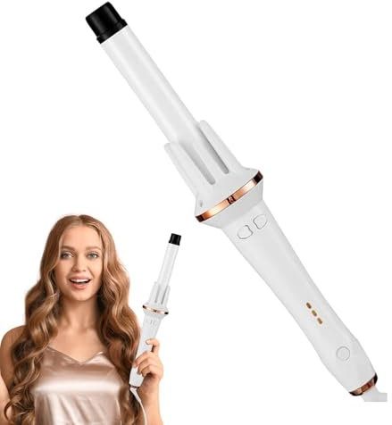 Ferro arricciacapelli automatico - Riccioli di qualità da salone, bigodino in ceramica a rotazione automatica | Arricciacapelli wireless con 3 temperature, ferro arricciacapelli veloce per capelli lis