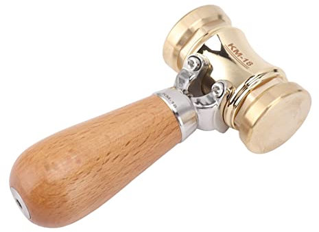 TOPINCN Mazo de Latón Pesado, Martillo de Madera de Carpintero, Mazo de Madera de Haya, para Instalación de Muebles, Manualidades, Reparación del Hogar, Tallado en Madera, Trabajo de Cuero