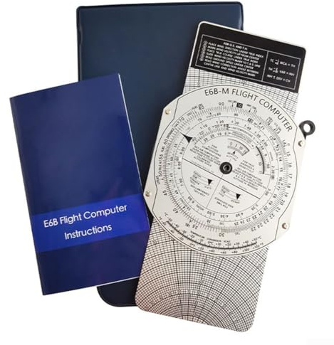 E6B Règle circulaire pour ordinateur de vol en métal pour la pratique des pilotes de navigation aéronautique, y compris la vitesse au sol et les calculs (E6B)