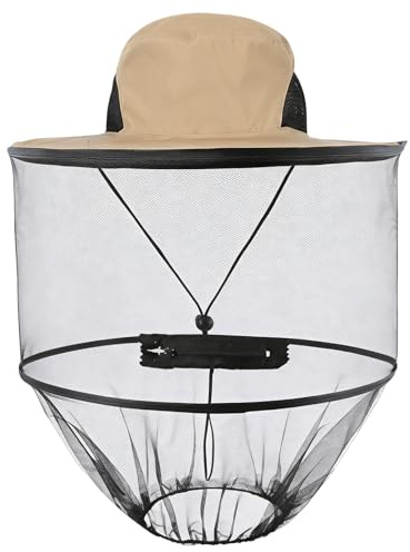 MINGBOLIN Cappello zanzariera – Cappello da apicoltore con velo, cappello pieghevole con protezione solare, rimovibile per appassionati di esterni, agricoltura, caccia, escursionismo e giardinaggio |