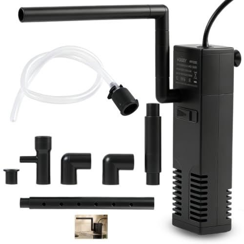 Filtro Interior De Acuario 4w con Bomba De Agua Ajustable, Depuradora Acuario, 300l/H, Purificación De Agua, Circulación Y Oxigenación, Filtro Silencioso para Pecera De Agua Dulce O Salada De 60L