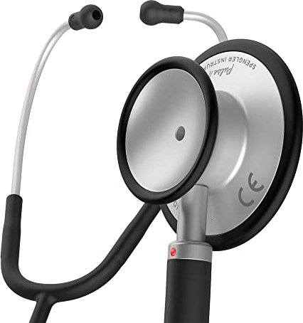 SPENGLER Pulse II, Stéthoscope Infirmier d’Auscultation Générale, Double Pavillon, Léger, Grandes Performances Acoustiques, Polyvalent (Carbon)