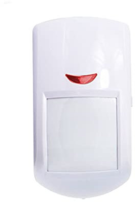 PGST Capteur PIR Domestique Détecteur de Mouvement sans Fil Infrarouge Capteur RF pour système d'alarme de sécurité à Domicile Intelligent, Blanc/Noir