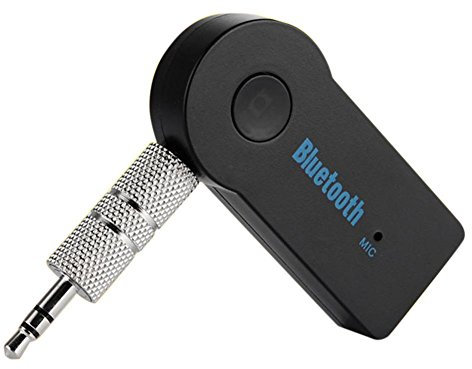 U-K Ricevitore wireless Bluetooth 5.0, 2 in 1, adattatore trasmettitore da 3,5 mm, per auto, musica, audio, ricevitore vivavoce durevole, utile e pratico design pratico