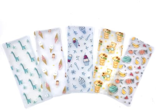 coldchill Paquetes de hielo reutilizables para el almuerzo, delgados y duraderos para lonchera, bolsa térmica de playa, cestas de picnic, mantiene la comida fresca (5 piezas)