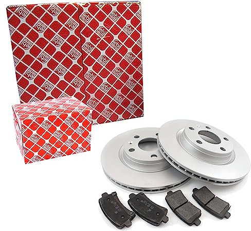 FEBI BILSTEIN Bremsen Set Bremsscheiben Scheibenbremsen Ø280 belüftet vorne + Bremsbeläge Bremsklötze für Meriva Astra H Zafira B Corsa C