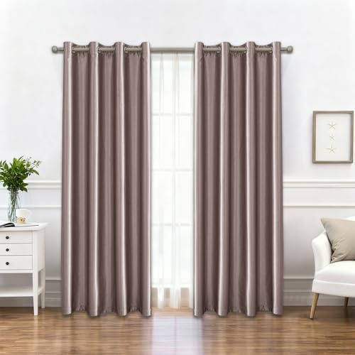 Ystyle Inomhusgardiner 2 Delar, Sovrumsgardiner, Mörkläggningsgardiner, Mörkläggningsgardiner Inomhus, Värmeisolerande Kall Och Varm Gardin, 117x137 cm, Rosa
