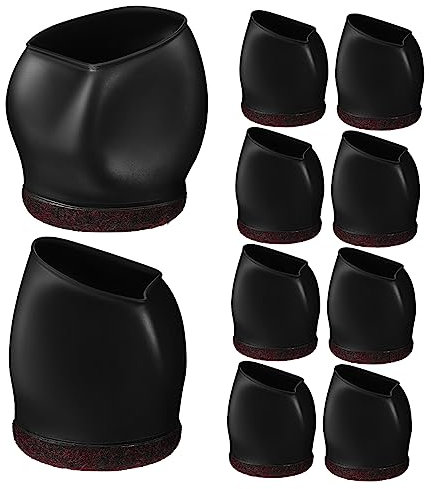 Veemoon Copriruote Per Sedie 10 Pezzi in Tpe Flessibile Coprige Ruote Antiscivolo Per Sedie Da Ufficio Protezione Pavimenti Da Graffi Facile Installazione e Mobili Ruote