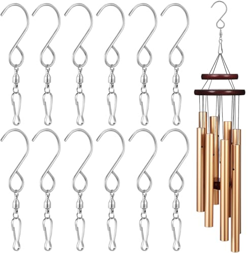 VICASKY 12 clip a gancio girevole 3D, in acciaio inox, a doppia clip, girevole, in acciaio inox, a vento