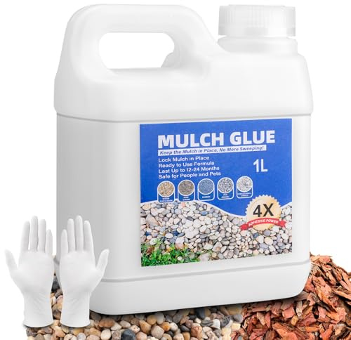Pegamento de grava de 1 L, aglutinante para guijarros, sellado de piedras, aglutinante, no tóxico, listo para usar, adhesivo para hojas, paisajismo, caminos de jardín, descuentos