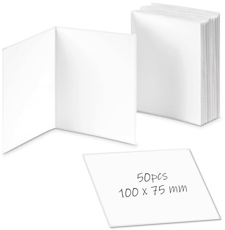 ilauke 50 Large White Sticky Labels 100 x 75mm, Self Adhesive Postage Parcel Labels, Blank Address Label Stickers, Jars Storage Boxes Name Stickers, Easy to Write-on