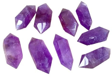 DSZUJTYROP Pietra di Quarzo Bacchetta Magica Pietra a Doppia estremità 9 Pezzi