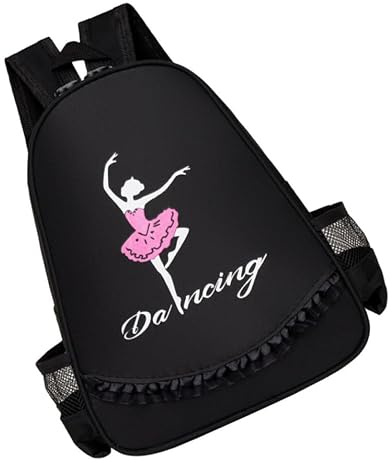 UKCOCO Paquet à Dos Ballerine Grosse Capacité, Fermeture Éclair Facile en Tissu Oxford Noir Couleur Aléatoire pour Fille pour École et Danse