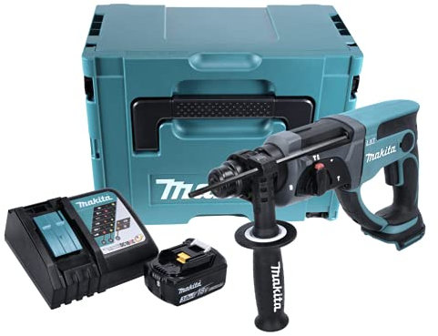 Makita DHR 202 Y1J-P 18 V Perforateur Burineur SDS-Plus avec boîtier Makpac + 1x Batterie 3,0 Ah + Chargeur