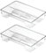 mDesign Plastic Toothbrush Holder, Storage Organizer Bin for Bathroom Vanity, Drawer, Cabinet, Closet - Holds Electric Spin Toothbrush, Toothpaste, Dental Floss Picks, Whitening Strips, 2 Pack - Clear
